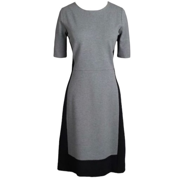 J CREW Colorblock Panel Ponte Knit Stretch Elbow Sleeve Dress size 6 - Picture 8 of 14